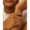 imagePAVOI 14K Gold Plated Pearl Hammered Ring for Women  Dainty Elegant Stackable Cubic Zirconia Thin Band for WomenYellow Gold