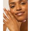 imagePAVOI 14K Gold Plated Pearl Hammered Ring for Women  Dainty Elegant Stackable Cubic Zirconia Thin Band for WomenYellow Gold