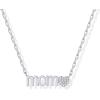imagePAVOI 14K Gold Plated Pendant Mom Necklace for Women  Dainty Gold Chain Mama Necklace Jewelry Gift for Mothers DayWhite Gold