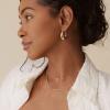 imagePAVOI 14K Gold Plated Sterling Silver Posts Oval Chunky Hoop Earrings for Women  Trendy Statement Thick Gold Hoops  Lightweight Dangle EarringsRose Gold