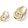 imagePAVOI 14K Gold Plated Sterling Silver Posts Oval Chunky Hoop Earrings for Women  Trendy Statement Thick Gold Hoops  Lightweight Dangle EarringsYellow Gold