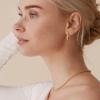 imagePAVOI 14K Gold Plated Sterling Silver Posts Oval Chunky Hoop Earrings for Women  Trendy Statement Thick Gold Hoops  Lightweight Dangle EarringsYellow Gold