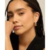 imagePAVOI 14K Gold Plated Sterling Silver Posts Oval Chunky Hoop Earrings for Women  Trendy Statement Thick Gold Hoops  Lightweight Dangle EarringsYellow Gold