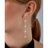 imagePAVOI 14K Gold Plated Sterling Silver Posts Shell Pearl Dangle Drop Earrings  Bridal Pearl Earrings for WomenStation Pearls