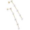 imagePAVOI 14K Gold Plated Sterling Silver Posts Shell Pearl Dangle Drop Earrings  Bridal Pearl Earrings for WomenStation Pearls