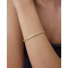 imagePAVOI 14K18K Gold Plated Simulated Diamonds Bezel Set Tennis Bracelets for Women  Cubic Zirconia Stones Trillion Trinity Radiant Cut Round Pear Heart Statement Bride Gold Bracelet Stack  Sizes 6575 InchWhite Gold