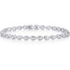 imagePAVOI 14K18K Gold Plated Simulated Diamonds Bezel Set Tennis Bracelets for Women  Cubic Zirconia Stones Trillion Trinity Radiant Cut Round Pear Heart Statement Bride Gold Bracelet Stack  Sizes 6575 InchWhite Gold