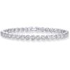 imagePAVOI 14K18K Gold Plated Simulated Diamonds Bezel Set Tennis Bracelets for Women  Cubic Zirconia Stones Trillion Trinity Radiant Cut Round Pear Heart Statement Bride Gold Bracelet Stack  Sizes 6575 InchWhite Gold