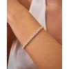 imagePAVOI 14K18K Gold Plated Simulated Diamonds Bezel Set Tennis Bracelets for Women  Cubic Zirconia Stones Trillion Trinity Radiant Cut Round Pear Heart Statement Bride Gold Bracelet Stack  Sizes 6575 InchYellow Gold