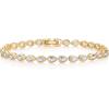 imagePAVOI 14K18K Gold Plated Simulated Diamonds Bezel Set Tennis Bracelets for Women  Cubic Zirconia Stones Trillion Trinity Radiant Cut Round Pear Heart Statement Bride Gold Bracelet Stack  Sizes 6575 InchYellow Gold