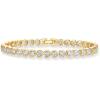 imagePAVOI 14K18K Gold Plated Simulated Diamonds Bezel Set Tennis Bracelets for Women  Cubic Zirconia Stones Trillion Trinity Radiant Cut Round Pear Heart Statement Bride Gold Bracelet Stack  Sizes 6575 InchYellow Gold