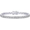 imagePAVOI 14K18K Gold Plated Simulated Diamonds Bezel Set Tennis Bracelets for Women  Cubic Zirconia Stones Trillion Trinity Radiant Cut Round Pear Heart Statement Bride Gold Bracelet Stack  Sizes 6575 InchWhite Gold