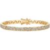 imagePAVOI 14K18K Gold Plated Simulated Diamonds Bezel Set Tennis Bracelets for Women  Cubic Zirconia Stones Trillion Trinity Radiant Cut Round Pear Heart Statement Bride Gold Bracelet Stack  Sizes 6575 InchYellow Gold