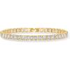 imagePAVOI 14K18K Gold Plated Simulated Diamonds Bezel Set Tennis Bracelets for Women  Cubic Zirconia Stones Trillion Trinity Radiant Cut Round Pear Heart Statement Bride Gold Bracelet Stack  Sizes 6575 InchYellow Gold