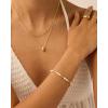 imagePAVOI 18K Gold Plated Beaded Freshwater Cultured Pearl Bracelet for Women  Dainty Bracelet with Pearl BeadsPearls  Gold Beads