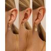 imagePAVOI 18K Gold Plated Huggie Earrings and Charm Set for Women  Mix and Match Earring Pack with Cubic Zirconia Pearl Opal Star Heart Evil Eye Snake Boho CharmsEvil Eye