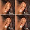 imagePAVOI 18K Gold Plated Sterling Silver Round Stud White Simulated Shell Pearl EarringsWhite Gold