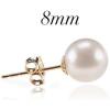 imagePAVOI 18K Gold Plated Sterling Silver Round Stud White Simulated Shell Pearl EarringsYellow Gold