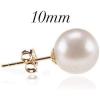 imagePAVOI 18K Gold Plated Sterling Silver Round Stud White Simulated Shell Pearl EarringsYellow Gold