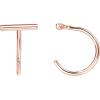 imagePAVOI 925 Sterling Silver Huggie Half Hoop Earrings  Hypoallergenic Minimalist Tiny Cartilage EarringRose Gold