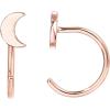 imagePAVOI 925 Sterling Silver Huggie Half Hoop Earrings  Hypoallergenic Minimalist Tiny Cartilage EarringRose Gold