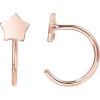 imagePAVOI 925 Sterling Silver Huggie Half Hoop Earrings  Hypoallergenic Minimalist Tiny Cartilage EarringRose Gold