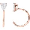 imagePAVOI 925 Sterling Silver Huggie Half Hoop Earrings  Hypoallergenic Minimalist Tiny Cartilage EarringRose Gold