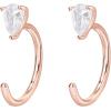 imagePAVOI 925 Sterling Silver Huggie Half Hoop Earrings  Hypoallergenic Minimalist Tiny Cartilage EarringRose Gold