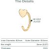 imagePAVOI 925 Sterling Silver Huggie Half Hoop Earrings  Hypoallergenic Minimalist Tiny Cartilage EarringRose Gold