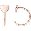 imagePAVOI 925 Sterling Silver Huggie Half Hoop Earrings  Hypoallergenic Minimalist Tiny Cartilage EarringRose Gold
