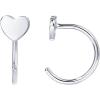 imagePAVOI 925 Sterling Silver Huggie Half Hoop Earrings  Hypoallergenic Minimalist Tiny Cartilage EarringWhite Gold