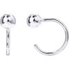 imagePAVOI 925 Sterling Silver Huggie Half Hoop Earrings  Hypoallergenic Minimalist Tiny Cartilage EarringWhite Gold