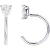 imagePAVOI 925 Sterling Silver Huggie Half Hoop Earrings  Hypoallergenic Minimalist Tiny Cartilage EarringWhite Gold