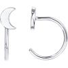 imagePAVOI 925 Sterling Silver Huggie Half Hoop Earrings  Hypoallergenic Minimalist Tiny Cartilage EarringWhite Gold