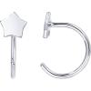imagePAVOI 925 Sterling Silver Huggie Half Hoop Earrings  Hypoallergenic Minimalist Tiny Cartilage EarringWhite Gold
