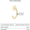 imagePAVOI 925 Sterling Silver Huggie Half Hoop Earrings  Hypoallergenic Minimalist Tiny Cartilage EarringYellow Gold