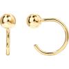 imagePAVOI 925 Sterling Silver Huggie Half Hoop Earrings  Hypoallergenic Minimalist Tiny Cartilage EarringYellow Gold