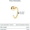 imagePAVOI 925 Sterling Silver Huggie Half Hoop Earrings  Hypoallergenic Minimalist Tiny Cartilage EarringYellow Gold