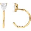 imagePAVOI 925 Sterling Silver Huggie Half Hoop Earrings  Hypoallergenic Minimalist Tiny Cartilage EarringYellow Gold