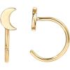 imagePAVOI 925 Sterling Silver Huggie Half Hoop Earrings  Hypoallergenic Minimalist Tiny Cartilage EarringYellow Gold