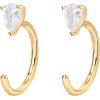 imagePAVOI 925 Sterling Silver Huggie Half Hoop Earrings  Hypoallergenic Minimalist Tiny Cartilage EarringYellow Gold