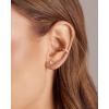 imagePAVOI 925 Sterling Silver Huggie Half Hoop Earrings  Hypoallergenic Minimalist Tiny Cartilage EarringYellow Gold
