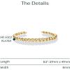 imagePAVOI Gold Plated Twisted Chunky Bangle Bracelet  14K Gold Plated  Lightweight Everyday JewelryRose Gold
