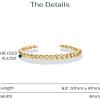 imagePAVOI Gold Plated Twisted Chunky Bangle Bracelet  14K Gold Plated  Lightweight Everyday JewelryYellow Gold