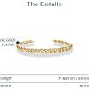 imagePAVOI Gold Plated Twisted Chunky Bangle Bracelet  14K Gold Plated  Lightweight Everyday JewelryYellow Gold