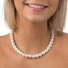 imagePAVOI Sterling Silver Round White Simulated Shell Pearl Necklace Strand  Pearl Choker Necklace  Jewelry for Women10mm