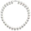 imagePAVOI Sterling Silver Round White Simulated Shell Pearl Necklace Strand  Pearl Choker Necklace  Jewelry for Women10mm