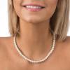 imagePAVOI Sterling Silver Round White Simulated Shell Pearl Necklace Strand  Pearl Choker Necklace  Jewelry for Women6mm