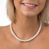 imagePAVOI Sterling Silver Round White Simulated Shell Pearl Necklace Strand  Pearl Choker Necklace  Jewelry for Women8mm