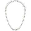 imagePAVOI Sterling Silver Round White Simulated Shell Pearl Necklace Strand  Pearl Choker Necklace  Jewelry for Women8mm
